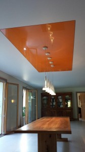 Encastré orange - plafond-tendu